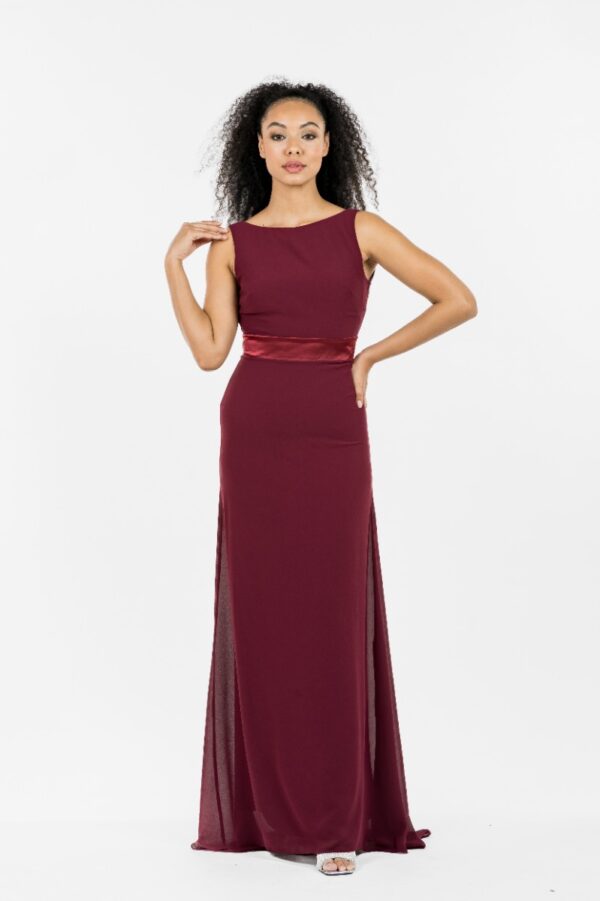 TFNC Halannah Burgundy Maxi Dress