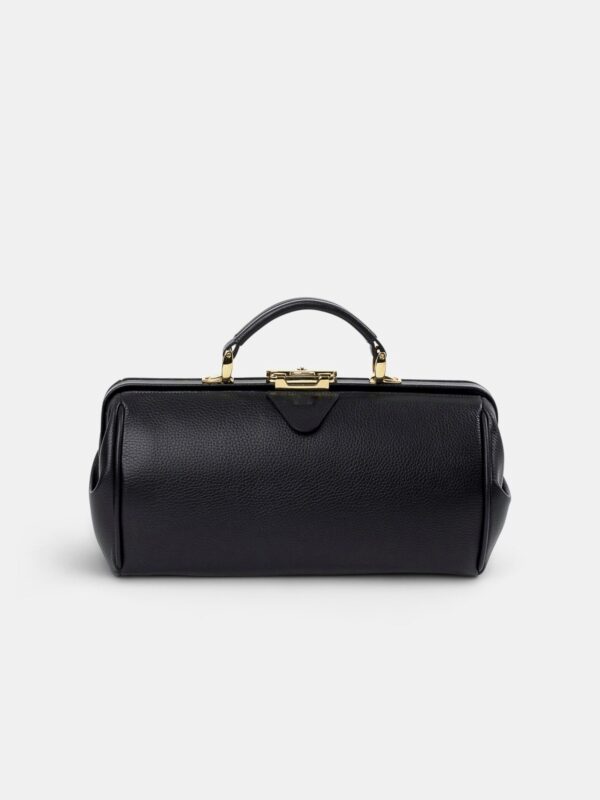 The Doctor's Bag - Midnight Black Calf Grain