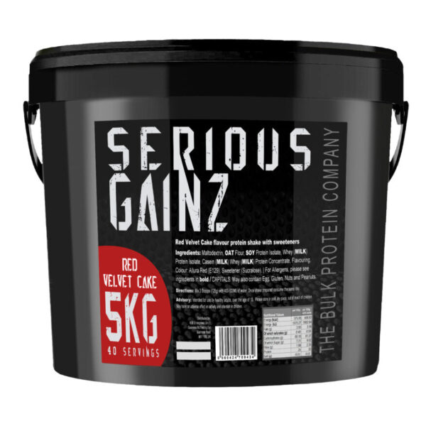 5kg Mass Gainer Protein Powder Red Velvet Cake - Serious Gainz - The Bulk Protein Company