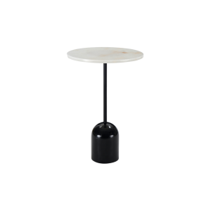 Thyme Lamp Table-Black Marble & White Marble