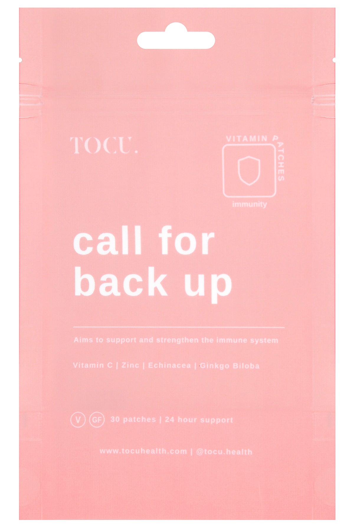 TOCU CALL FOR BACK UP IMMUNITY VITAMIN PATCHES - 30 patches