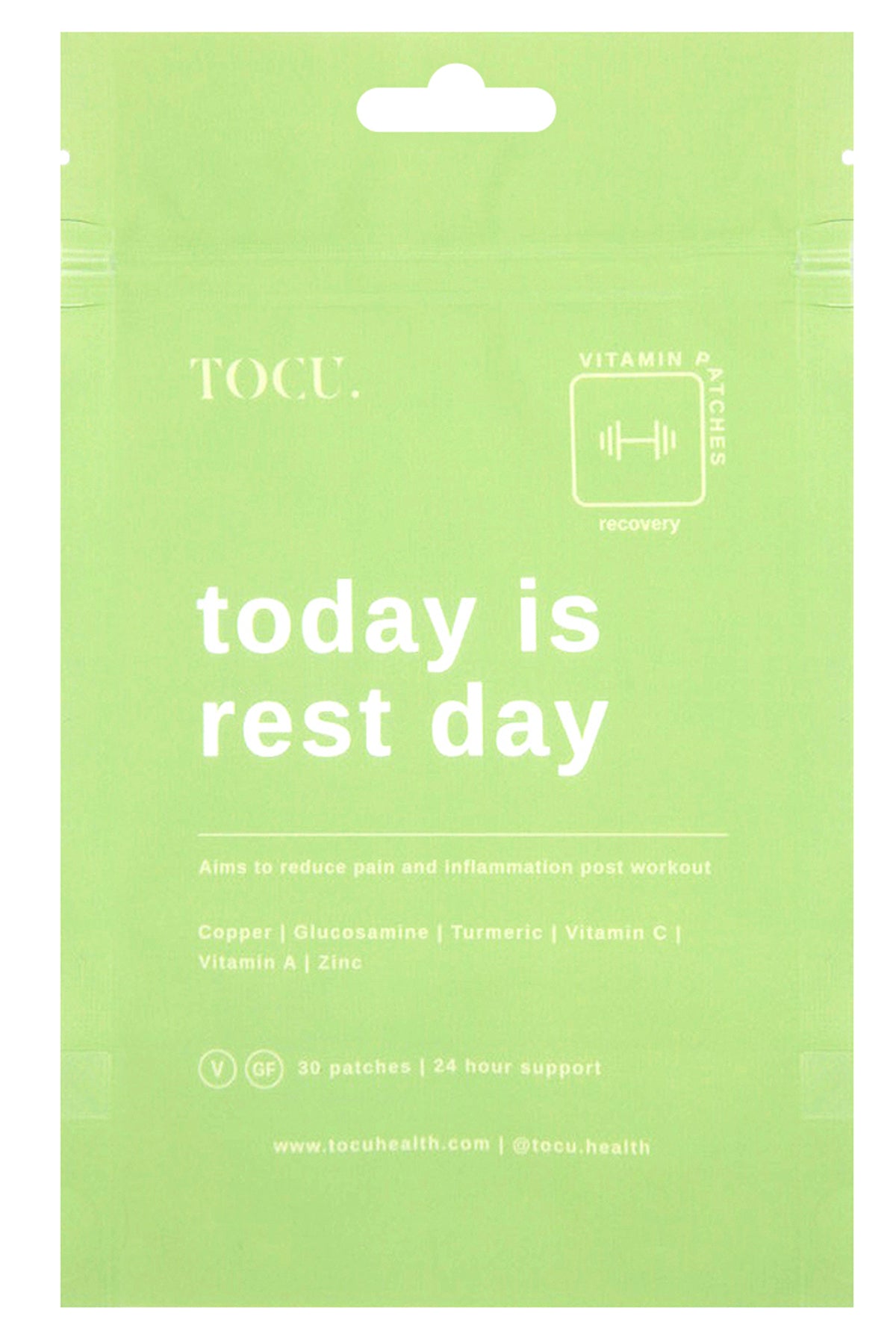 TOCU TODAY IS REST DAY RECOVERY VITAMIN PATCHES - 30 patches