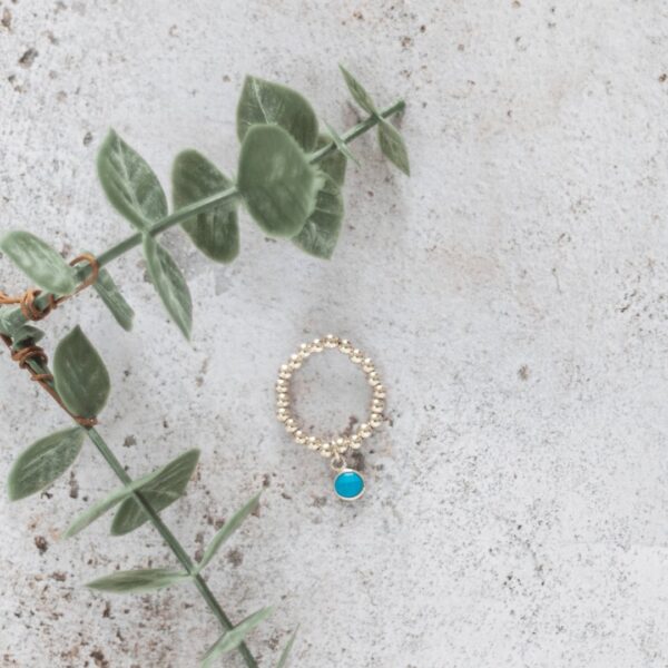 Turquoise Birthstone Ring | Metal: Sterling Silver | Size: 7cm