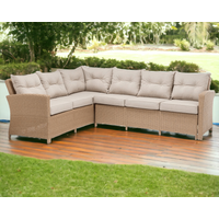 Rattan Garden Corner Sofa in Willow - Sorrento - Rattan Direct