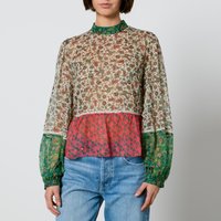 MAX&Co. Barni Floral-Print Chiffon Blouse