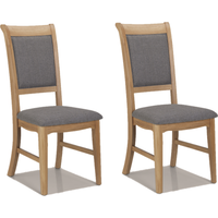 Cannes Natural Oak Upholstered Dining Chairs - Set Of 2