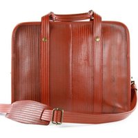 Reclaimed Fire Hose Compact Briefcase By Elvis & Kresse | Colour: Red