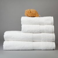 Organic Cotton Towels, Maxi Set of Four By Dip & Doze | Colour: White