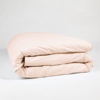 The Striped Duvet Cover By Dip & Doze | Size: Double | Colour: Clay Stripe