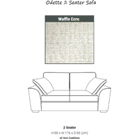 Odette Waffle Fabric Sofa Collection - Choice Of Sizes & Colours