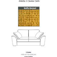 Odette Waffle Fabric Sofa Collection - Choice Of Sizes & Colours