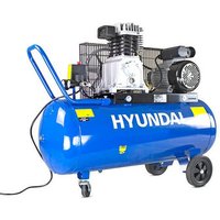 Hyundai 100 Litre Air Compressor, 14CFM/145psi, Twin Cylinder, Belt Drive 3hp