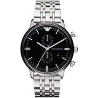 Emporio Armani AR0389 Chronograph Black Dial Men's Watch