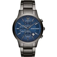 Emporio Armani AR11215 Chronograph Blue Dial Gunmetal Strap Men's Watch