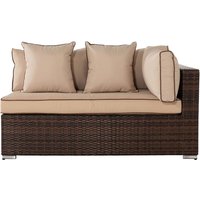 Left As You Sit Rattan Garden Sofa in Brown - Monaco - Rattan Direct