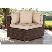 Rattan Garden Corner Section in Brown - Florida - Rattan Direct
