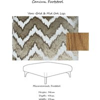 Cancun Fabric Footstool - Choice Of Fabrics