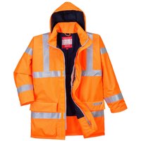 Portwest S778 Bizflame Hi-Vis Flame Resistant Rain Jacket L  Orange