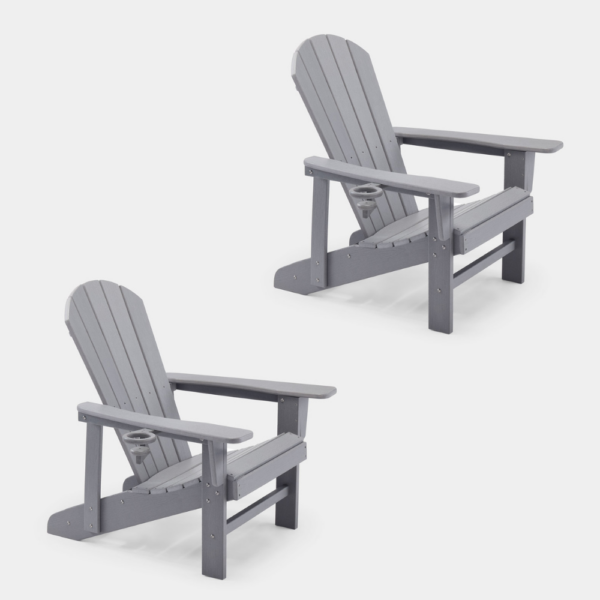 Westport Set of 2 Grey Adirondack Chairs