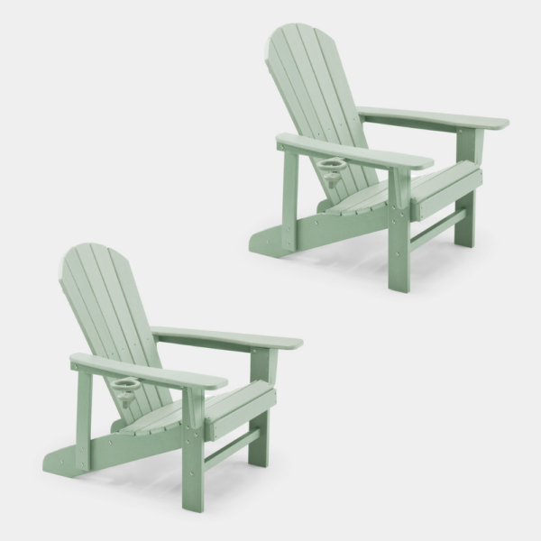 Westport Set of 2 Green Adirondack Chairs