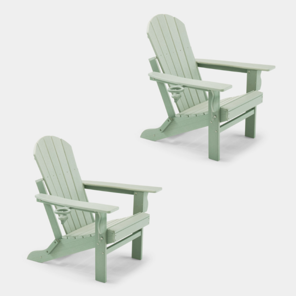 Westport Set of 2 Green Folding Garden Chairs