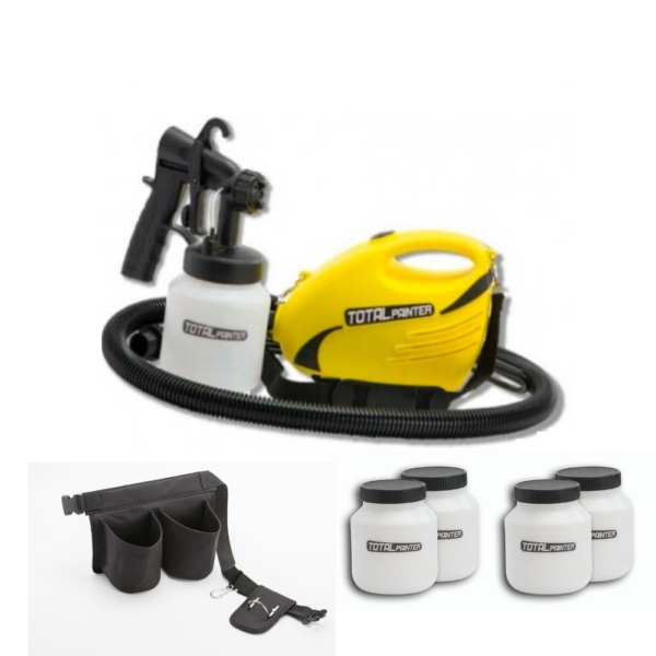 Paint sprayer Total Painter + 4 containters + Hands free belt | Best Direct UK