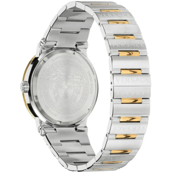 Versace VEVH00720 Greca Logo Two-Tone Green Ladies Watch - Image 2