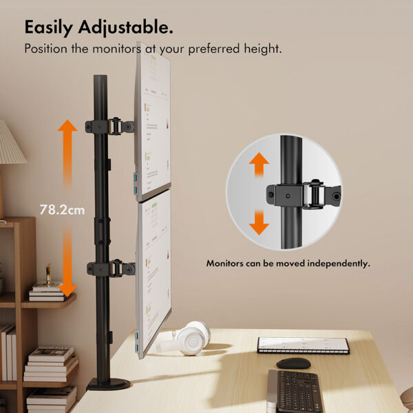 Vertical Double Monitor Mount - Image 3