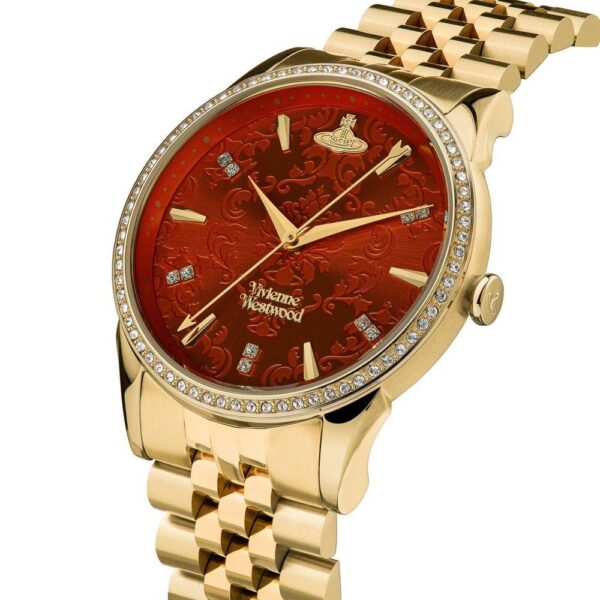 Vivienne Westwood VV208RDGD Orange Dial Ladies Watch - Image 3