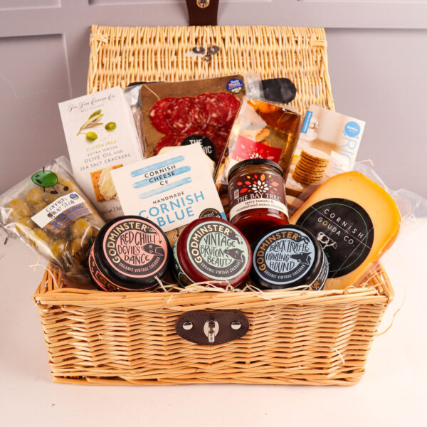 Westcountry Cheese & Charcuterie Complete Platter Hamper - Wicker Hamper