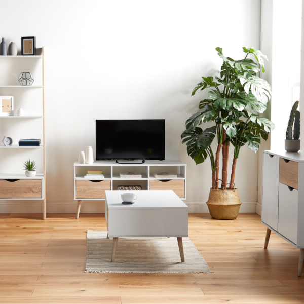 White  Oak Effect Coffee Table - Image 3