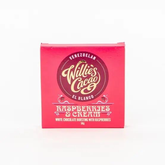 Willie's Chocolate Raspberries & Cream 50g