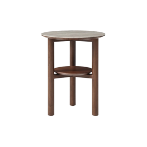 Willow Lamp Table With Shelf-Timber Tobacco