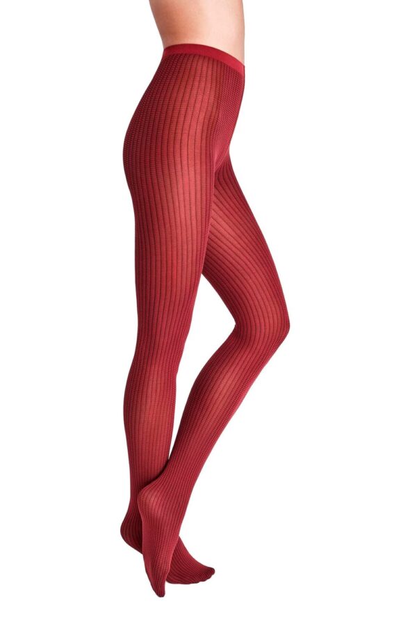 Wolford Haven Tights S Colour: Carmine/Black, Size: S