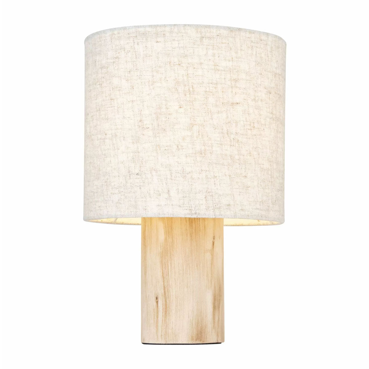 Wooden Table Lamp With Linen Shade - Funky Chunky Furniture