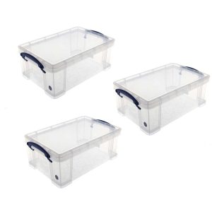 Really Useful Box 9 Litre Plus 2 Trays Pack of 3
