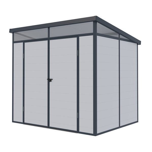 8' x 6' Lotus Canto Grey Plastic Shed (2.38m x 1.92m)