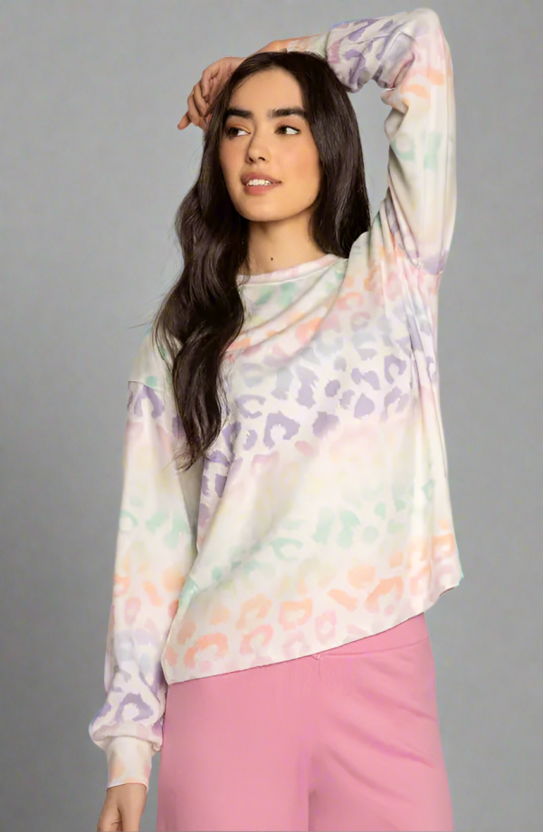 PJ Salvage Gradient Good Vibes Sweatshirt Size: M Colour: White