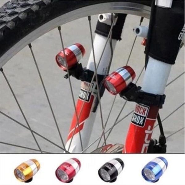 6 LED Light Front Light Bike Safety Warning Lamp Waterproof Headlight Bicycle With Lamp Holder black