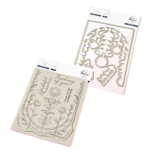 PinkFresh Studio Cling Rubber Stamp and Die Set Art Deco Floral Arch