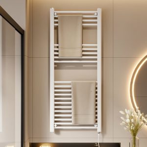 120x50cm Designer Flat Heated Electric Towel Warmer,White