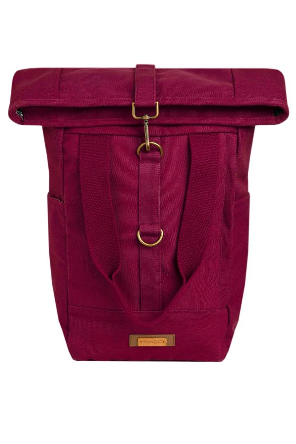 Weird Fish Pottern Washed Canvas Backpack Mulberry Size ONE