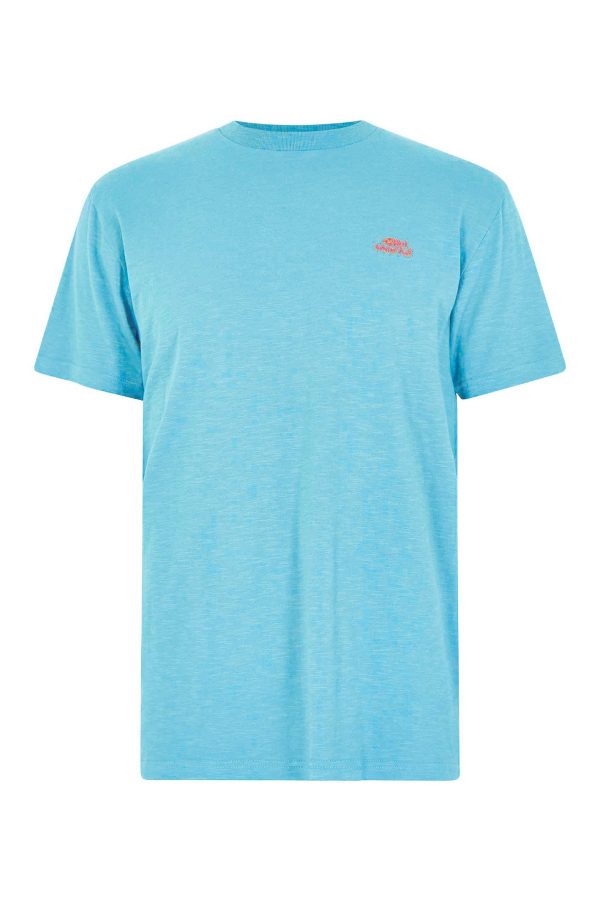 Weird Fish Fished Organic Cotton Branded T-Shirt Sky Blue Size XL