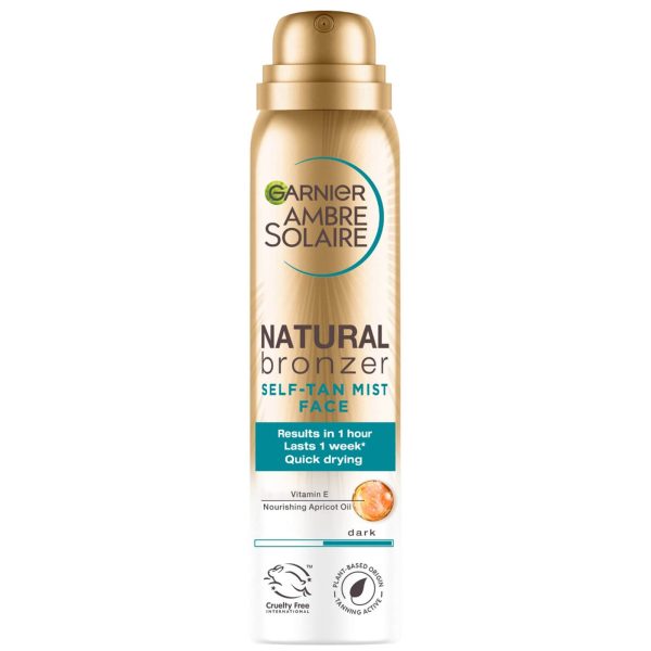 Ambre Solaire Natural Bronzer Quick Drying Dark Self Tan Face Mist 75ml