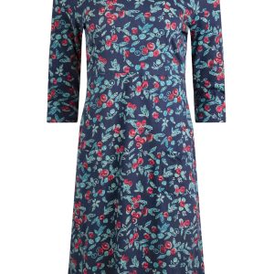 Weird Fish Markle Organic Cotton Sparkle Jersey Dress Midnight Size 14