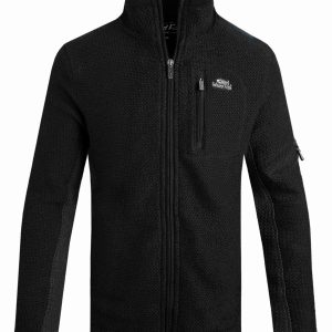 Weird Fish Berhan Full Zip Lined Eco Macaroni Black Size 2XL