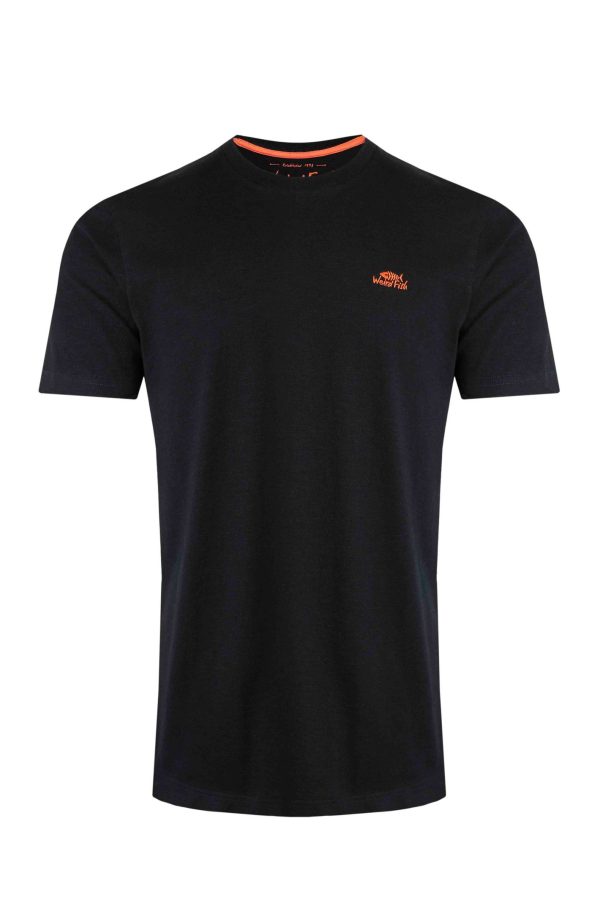 Weird Fish Fished Organic Cotton Branded T-Shirt Black Size L