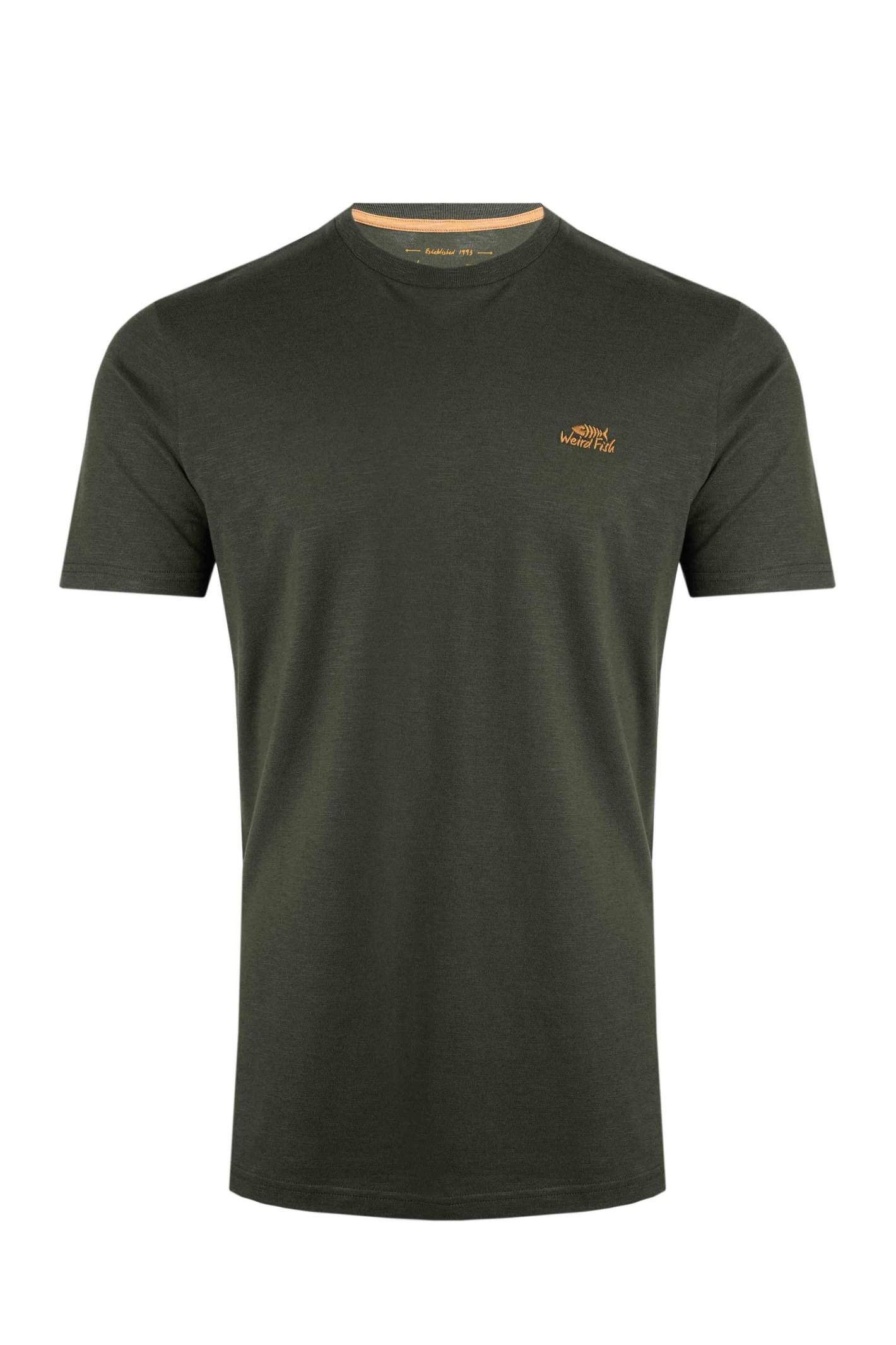 Weird Fish Fished Organic Branded T-Shirt Fir Green Size 2XL