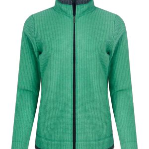 Weird Fish Ariana Eco Full Zip Grid Fleece Grass Green Size 18
