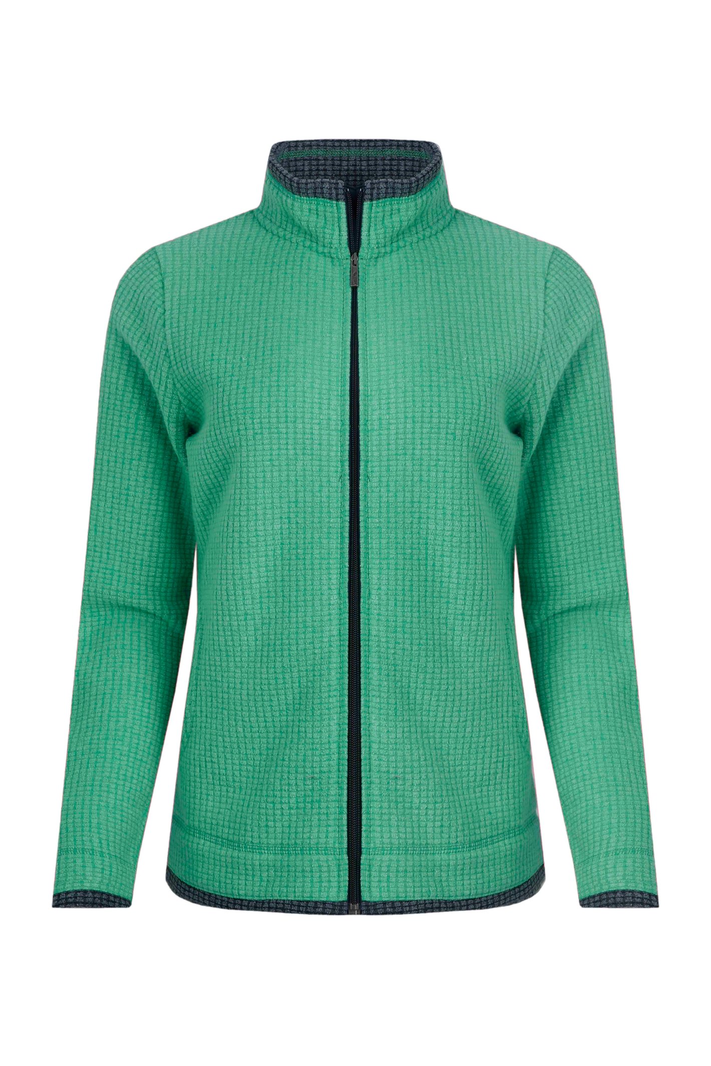 Weird Fish Ariana Eco Full Zip Grid Fleece Grass Green Size 18